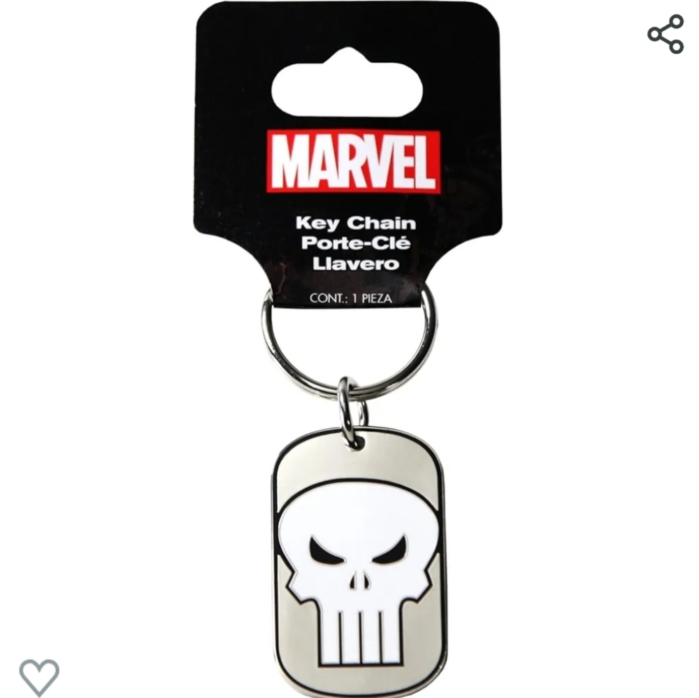 Marvel Punisher Dog Tag Keychain New With Tags